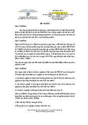 Đề thi 01 năm 2021 - Nguyên lý kế toán | Đại học Kinh Tế Quốc Dân