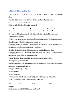 Bài 12: Toán lớp 4 trang 31, 32 Số tự nhiên. Dãy số tự nhiên Cánh diều