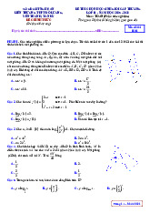 Đề chọn học sinh giỏi Toán 11 năm 2025 – 2026 liên trường THPT – Nghệ An