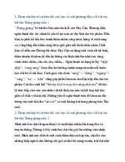 Viết đoạn văn (khoảng 150 chữ) bày tỏ sự tâm đắc của bạn về một phương diện nổi bật của bài thơ “Tràng giang” | Văn mẫu 11 Kết nối tri thức