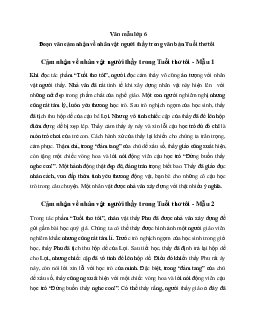 Văn mẫu lớp 6: Đoạn văn cảm nhận về nhân vật người thầy trong văn bản Tuổi thơ tôi - Chân Trời Sáng Tạo