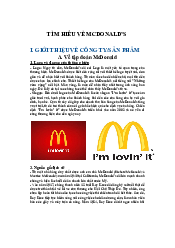 Tìm hiểu về MC Donald - Quản trị kinh doanh| Đại học Kinh Tế Quốc Dân