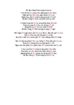 Lời bài hát hợp âm guitar Bà Rịa - Vũng Tàu trong trái tim ta