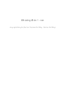 Đề cương đồ án chuyên ngành