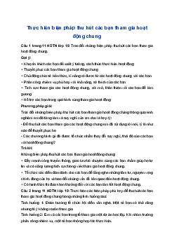 Giải Hoạt động trải nghiệm 10 Cánh diều: Hoạt động 5 chủ đề 1