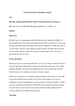 Giải Tiếng Anh 10 Unit 4: 4I Culture | friends global