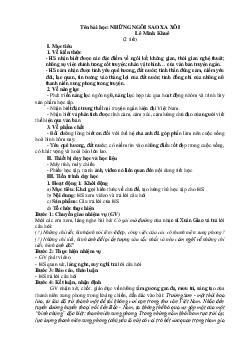 Giáo án Ngữ văn 8 Bài 7: Tình yêu và ước vọng | Văn bản: Những ngôi sao xa xôi | Kết nối tri thức