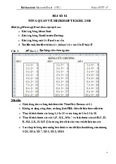 Bài số 01 Tổng quan về Microsoft Excel | Trường đại học kinh doanh và công nghệ Hà Nội