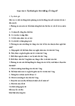 Soạn bài Tự đánh giá: Sao không về Vàng ơi - Cánh Diều 6