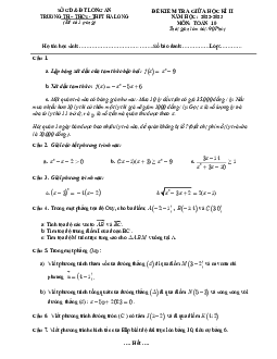 Đề giữa học kì 2 Toán 10 năm 2022 – 2023 trường Hà Long – Long An