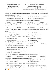 Đề thi tốt nghiệp Khoa học xã hội - môn Lịch Sử