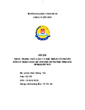 Báo cáo Thực trạng việc làm và thu nhập của người dân xã Nghĩa Đạo huyện Thuận Thành tỉnh Bắc Ninh hiện nay - Xã hội học | Trường Đại Học Công Đoàn