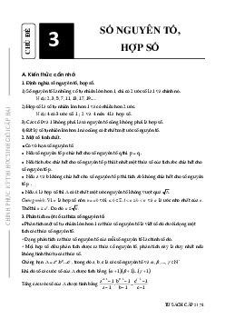 Các bài toán về số nguyên tố và hợp số