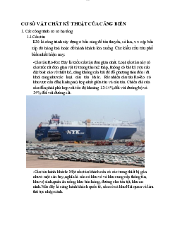 Cơ sở vật chất kỹ thuật của cảng biển - Địa lý vận tải thuỷ  | Trường Đại học Giao thông Vận Tải