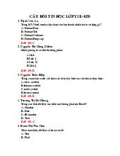 Trắc nghiệm môn Tin học có đáp án | Đại học Y Dược Thái Bình