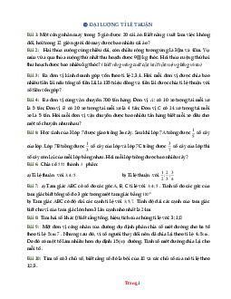 Bài tập toán lớp 7 một số bài toán vê đại lượng tỉ lệ thuận ( có lời giải chi tiết )