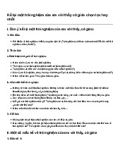 Kể lại một trải nghiệm của em với thầy cô giáo chọn lọc hay nhất | Ngữ văn 6