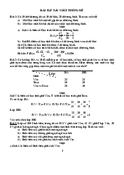 Bài tập Xác suất thống kê | Trường Đại học Công nghệ, Đại học Quốc gia Hà Nội