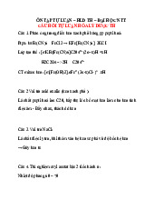 Tổng hợp câu hỏi ôn thi tự luận Hóa dược | Đại học Nguyễn Tất Thành