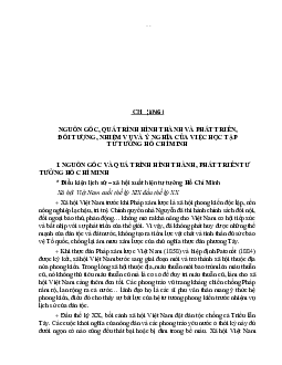 Giáo trình tư tưởng Hồ Chí Minh  | Trường Đại học Thủy Lợi