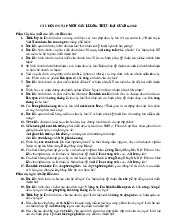 Câu hỏi ôn tập môn Lương thực đại cương   | Học viện Nông nghiệp Việt Nam