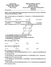 Đề thi HK1 Toán 11 năm học 2025 - 2026 | Trường THPT Phan Huy Chú, Đống Đa
