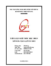 Tiểu luận kết thúc học phần môn Kỹ năng tạo lập văn bản | Học viện Công Nghệ Bưu Chính Viễn Thông