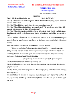 Đề thi HK2 Văn 6 THCS Kim Sơn 2020-2021 (có đáp án)