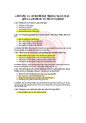 Chương 11 vĩ mô - Bài tập kinh tế vĩ mô| Đại học Kinh Tế Quốc Dân