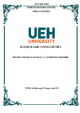 Bài dịch và Đề cương chi tiết môn Sáp nhập, mua lại và tái cấu trúc doanh nghiệp | Trường Đại học Kinh tế Thành phố Hồ Chí Minh