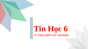 CHỦ ĐỀ C_Bài thực hành 6 thư điện tử | Bài giảng PowerPoint Tin 6 | Cánh diều
