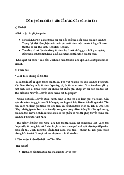 Văn mẫu lớp 10: Cảm nhận 4 câu đầu bài Câu cá mùa thu (Dàn ý + 3 Mẫu) | Cánh diều