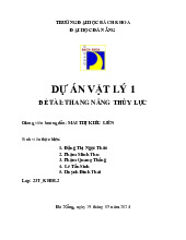 Đề cương môn vật lý- Trường Đại học bách khoa - Đại học đà nẵng.