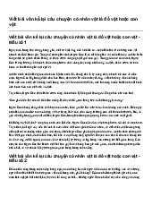 Viết bài văn kể lại câu chuyện có nhân vật là đồ vật hoặc con vật | Tập làm văn 4