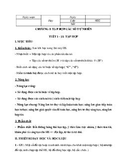 Giáo án Toán 6 sách Kết nối tri thức với cuộc sống HK1