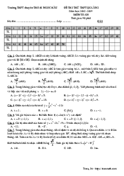 Đề thi thử THPTQG 2019 lần 2 môn Toán trường chuyên Thoại Ngọc Hầu – An Giang