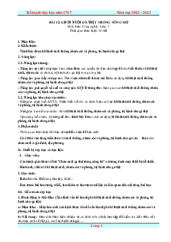 Giáo án Bài 12: Chăn nuôi gà thịt trong nông hộ Công nghệ 7 | Kết nối tri thức