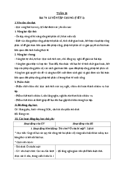Giáo án Toán lớp 4 Tuần 29 | Cánh diều