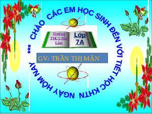 Giáo án điện tử Khoa học tự nhiên 7 bài 4 Kết nối tri thức : Sơ lược về bảng tuần hoàn các nguyên tố hoá học