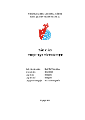 Báo cáo thực tập môn quản trị nhân lực 4 | Đại học Lao động - Xã Hội