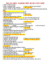 TOP 200 Câu Trắc Nghiệm Môn Hành vi tổ chức | Đại học Kinh tế và Quản trị kinh doanh, Đại học Thái Nguyên