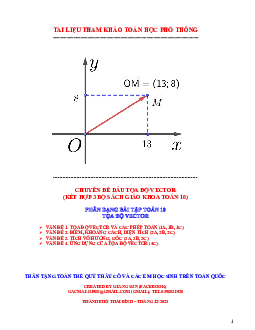 Phân dạng bài tập Toán 10 tọa độ vector