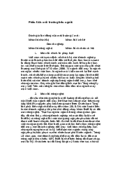 Phân tích môi trường bên ngoài - môn Quản lý học | Đại học Kinh Tế Quốc Dân