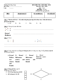 Đề thi học kì 2 môn Toán lớp 4 trường Tiểu học Sông Nhạn, Đồng Nai năm học 2017 - 2018