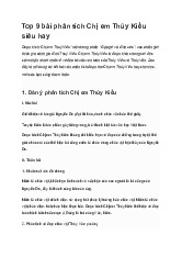 Top 9 bài phân tích Chị em Thúy Kiều siêu hay | Ngữ văn 9