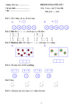 Đề thi giữa kỳ học kỳ 1 môn Toán lớp 1 năm học 2024 - 2025 - Đê số 6 | Bộ sách Cánh diều