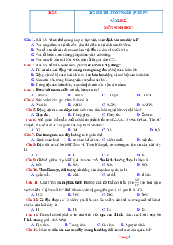 Đề Thi Thử TN THPT 2022 Môn Sinh Đề 3 (Có Lời Giải)