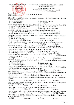 Đáp án đề minh họa 2023 môn Lịch sử