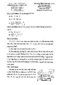 Đề thi cuối học kỳ 2 Toán 8 năm 2020 – 2021 phòng GD&ĐT quận 7 – TP HCM