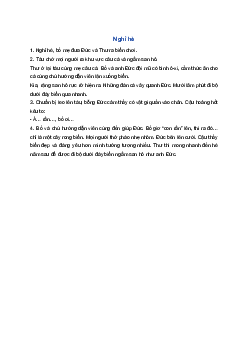 Kể chuyện Nghỉ hè | Tiếng việt 1 Chân trời sáng tạo